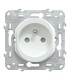 Ovalis - prise de courant à puits 2P+T 16A - bornes automatiques - Blanc