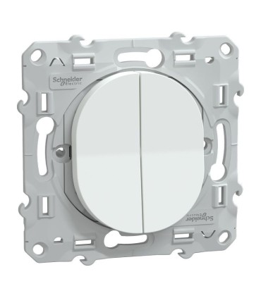 Double va et vient Ovalis 10AX  Blanc