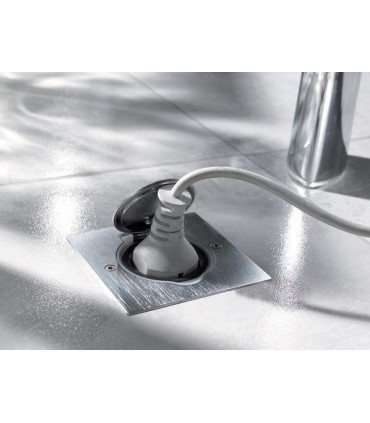 Réceptacle pour prise de sol carrée Finition Inox / Legrand