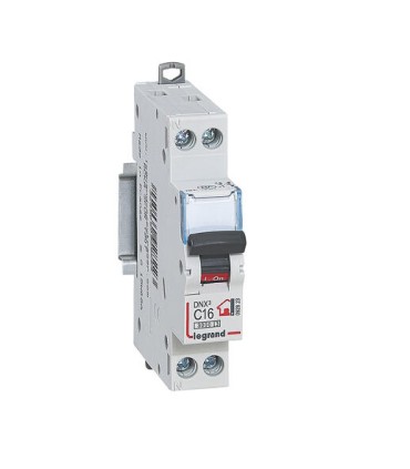 Disjoncteur 16A Phase + Neutre  bornes à vis 1 module