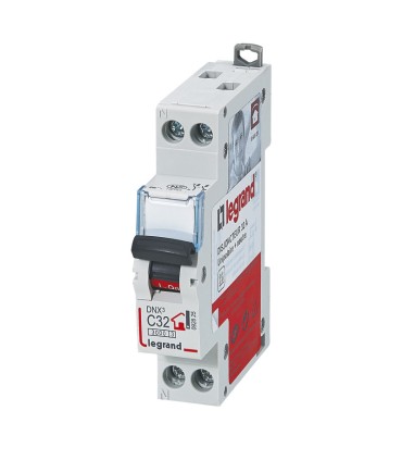Disjoncteur 32A Phase + Neutre  bornes à vis 1 module