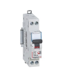 Disjoncteur DNX³ 2A Phase + Neutre - 3KA - Courbe C- bornes à vis 1 module