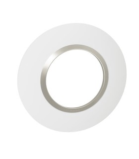 Plaque ronde Dooxie 1 poste finition plume