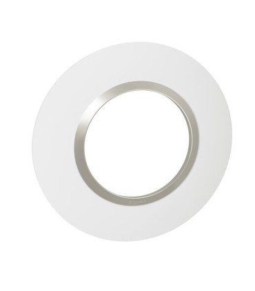 Plaque ronde Dooxie 1 poste finition plume