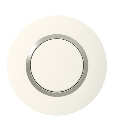 Plaque ronde Dooxie 1 poste finition plume