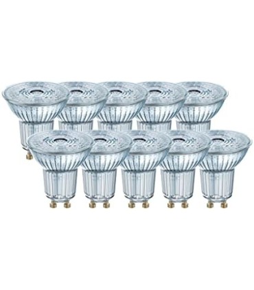 Lot de 10 ampoules LED PAR16 Gu10 4,3W 4000K 350lm 36°