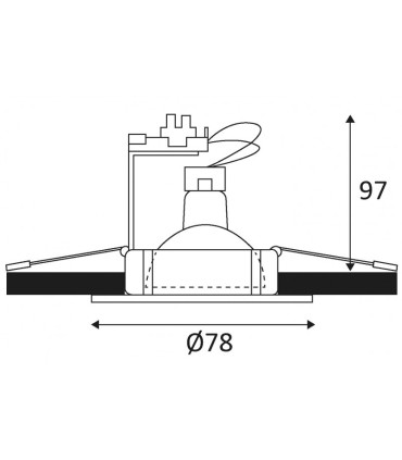 Spot fixe blanc GU10 max 50W
