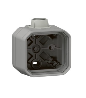 Boîtier saillie à presse étoupe 1 entrée PG16 1 poste Plexo gris / Legrand