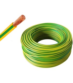 Câble H07VK 6mm² VERT/JAUNE Couronne de 100m