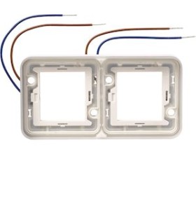 Cubyko collerette lumineuse double à LED bleues horizontale