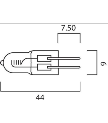 Ampoule halogène capsule 75W GY6.35 12V
