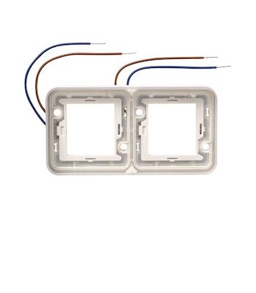 Cubyko collerette double lumineuse à LED blanches 230V horizontale