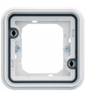 cubyko Support d'encastrement simple associable à griffes gris IP55