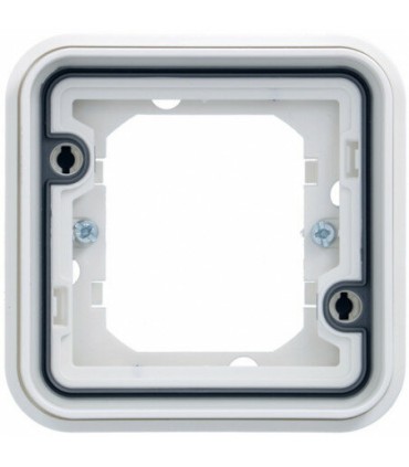 cubyko Support d'encastrement simple associable à griffes gris IP55