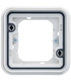 cubyko Support d'encastrement simple associable à griffes blanc IP55