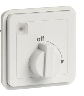 Minuterie cubyko associable bouton rotatif blanc IP55