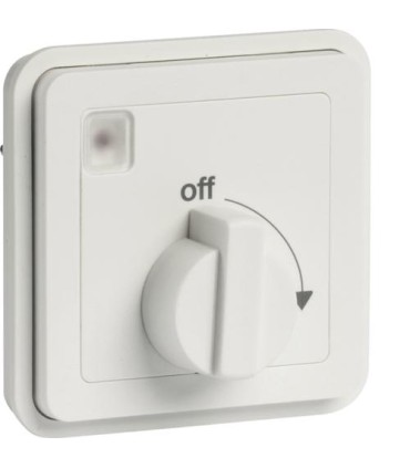 Minuterie cubyko associable bouton rotatif blanc IP55