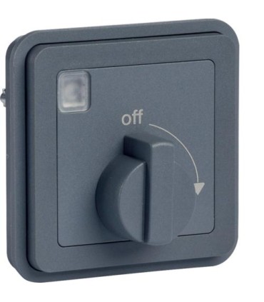 Minuterie associable cubyko bouton rotatif gris IP55