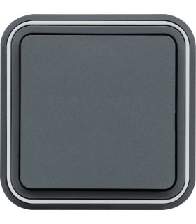 Interrupteur à griffes va-et-vient cubyko encastré gris IP55