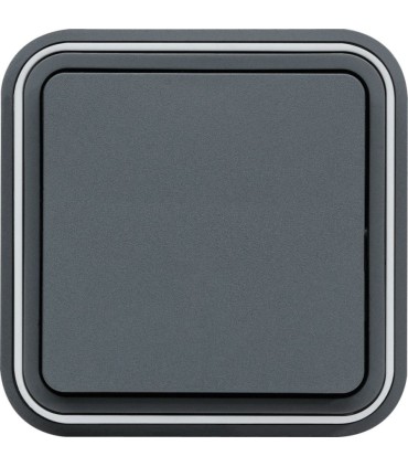 Interrupteur à griffes va-et-vient cubyko encastré gris IP55