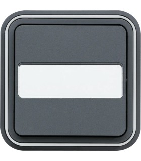 Poussoir à griffes encastré porte-étiquette cubyko gris IP55