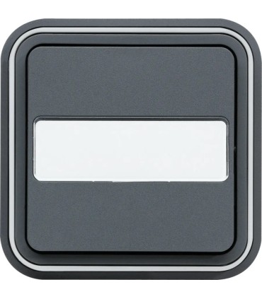 Poussoir à griffes encastré porte-étiquette cubyko gris IP55