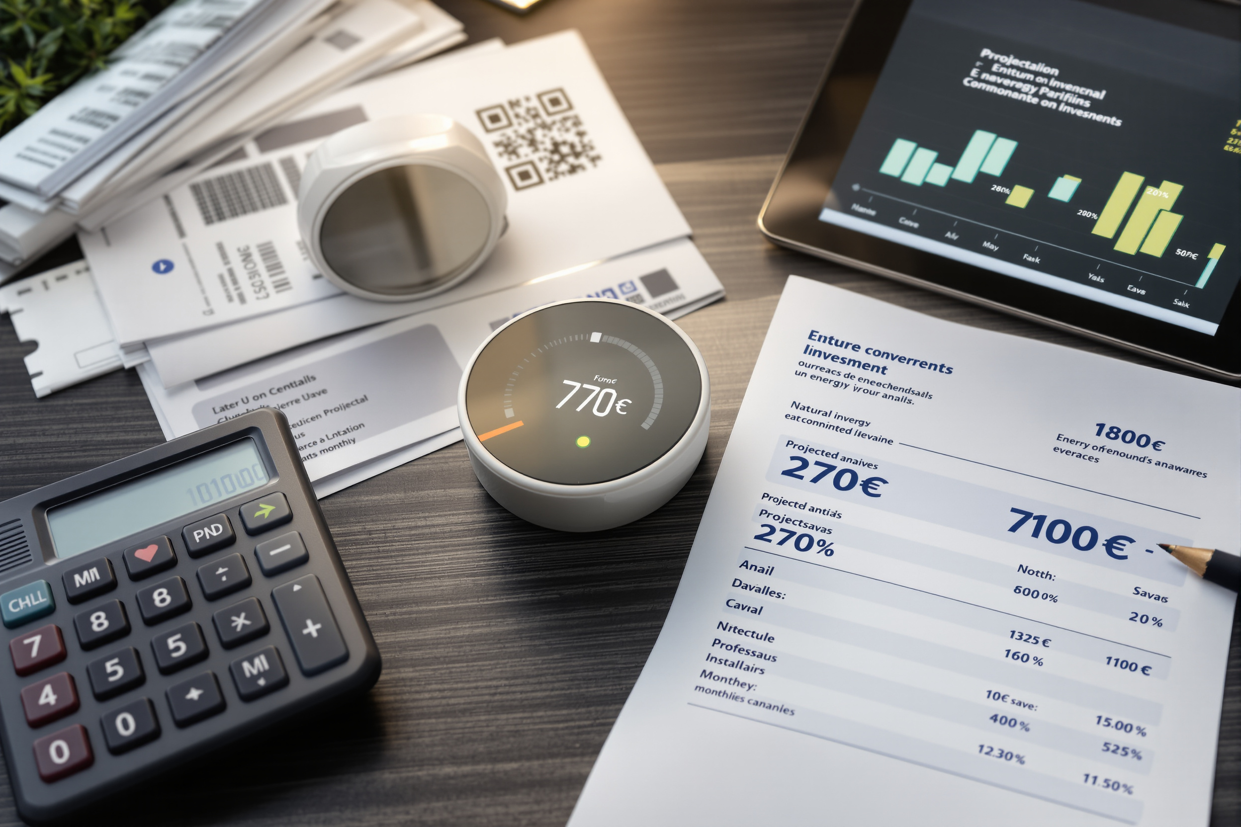 Analyse financière retour sur investissement thermostat connecté