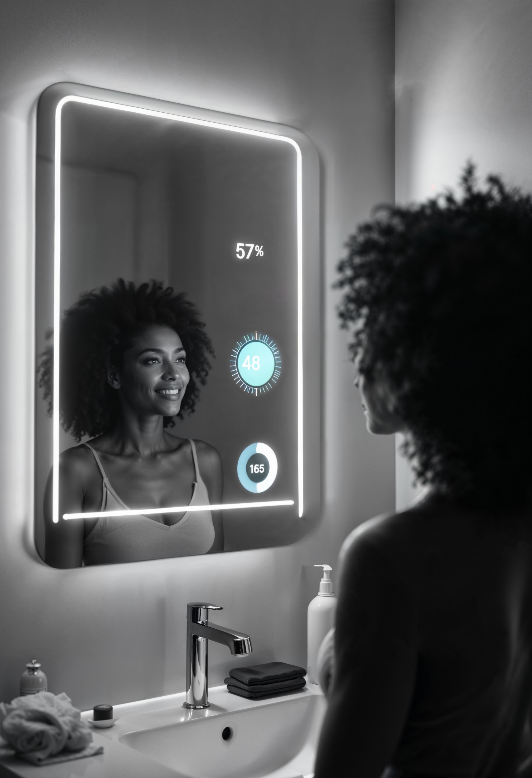 miroir rétro éclairé